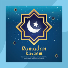 Ramadan sale social media post template, Ramadan Kareem big sale post, and story banner