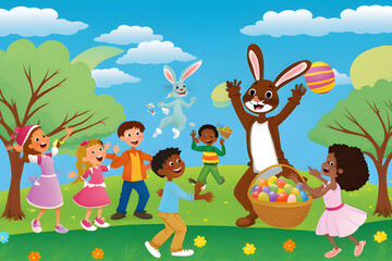 Fototapeta na wymiar Easter Bunny, Easter, Easter Eggs, Easter Bunny, Easter Basket, Easter Celebration, Easter Hunt. 