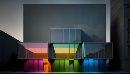 colored building