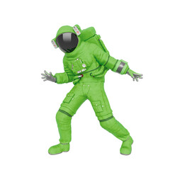 astronaut is trying to stop