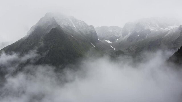 Timelapse of Le Ch&acirc;telet, Mont Blanc Massiv. Shot from Champex Lac, Switzerland.
