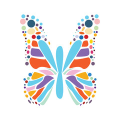 Colorful butterfly vector illustration design.