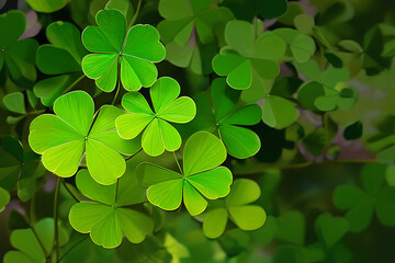 St Patricks Day Clover And Shamrocks Generative AI Art