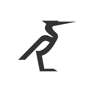 recommend clip art: heron pelican stork vector logo lineart line outline monoline icon design stock gulf bird coast beach illustration abstract ibis logo