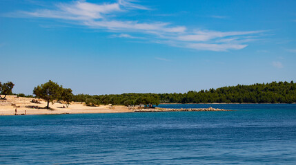 beach with palms, Croatia