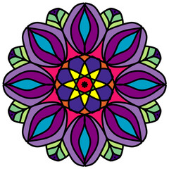 Abstract floral ornament graffiti Mandala pattern