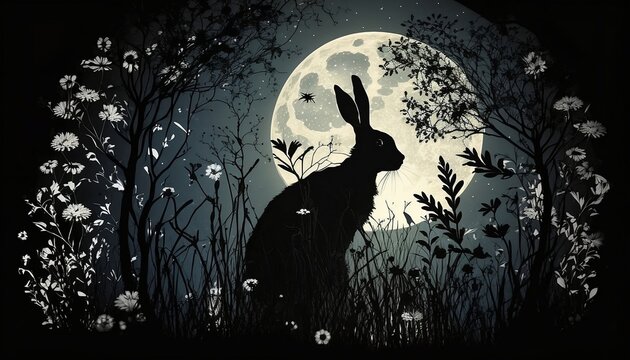 Hare at Night - Generative AI