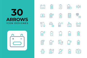 arrow icons Related Objects and Elements. Vector Illustration Collection. creative Icons Set. stock illustration