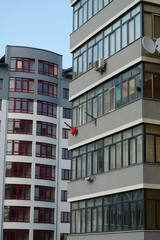 New high-rise buildings with balconies