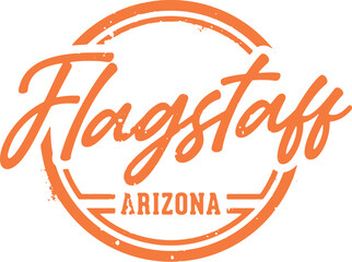 Flagstaff Arizona Rubber Stamp Design - obrazy, fototapety, plakaty