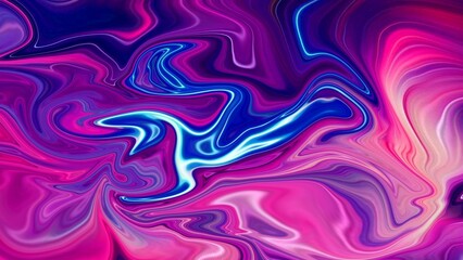 Obraz premium Hand Painted Background With Mixed Liquid Blue Purple Paints. Abstract Fluid Acrylic Painting. Marbled Colorful Abstract Background. Liquid Marble Pattern. Web Design. 
