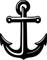 Anchor | Black and White Vector illustration