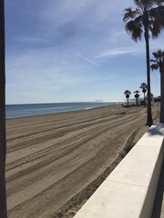 walking on the beach