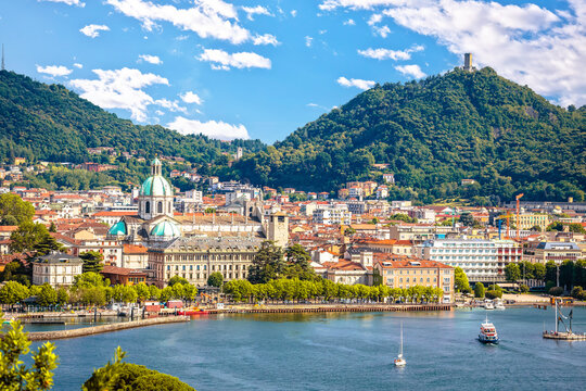 Town of Como waterfront and architecture view