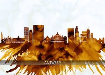 Cercles muraux Anvers Antwerp Belgium Skyline