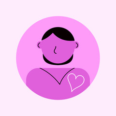 People trendy avatar set. Woman characters. Isolated vector illustration