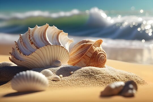 Seashells and a beach