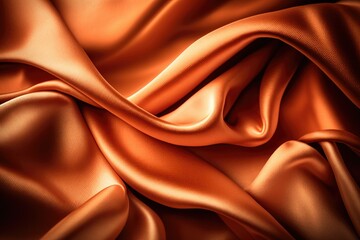 orange silk silky satin fabric elegant extravagant luxury wavy shiny luxurious shine drapery background wallpaper seamless abstract showcase backdrop artistic design presentation material texture