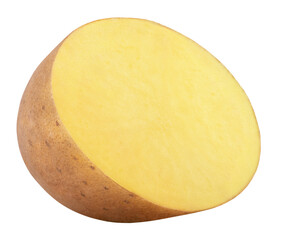 Half of potato isolated on transparent background