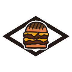 家紋風デザイン / ハンバーガー