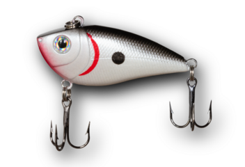 Shadow behind an artificial fishing lure capable of being run at different depths