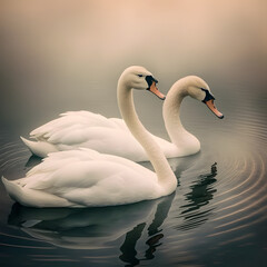 Fototapeta premium swan on the water