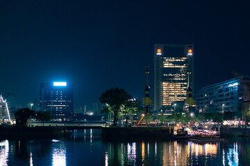 Obraz premium Buenos Aires Argentina City Buildings Puerto madero city lights at night