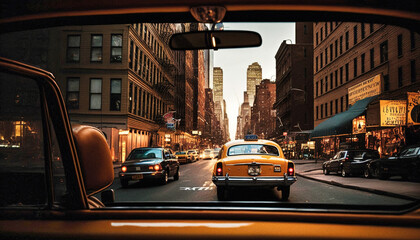 A NYC yellow cab - generative ai