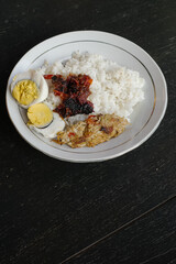 simple meal menu, eggs and chili sauce