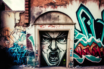 graffiti on the wall - generative ai