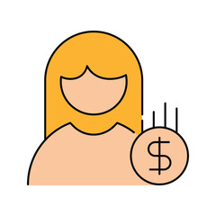 Naklejka premium Business women icon
