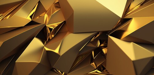 Stylish gold background with abstract shape. Sleek and modern design element often used in advertising, graphic design, and other creative projects. Generative AI