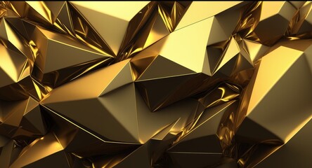 Stylish gold background with abstract shape. Sleek and modern design element often used in advertising, graphic design, and other creative projects. Generative AI