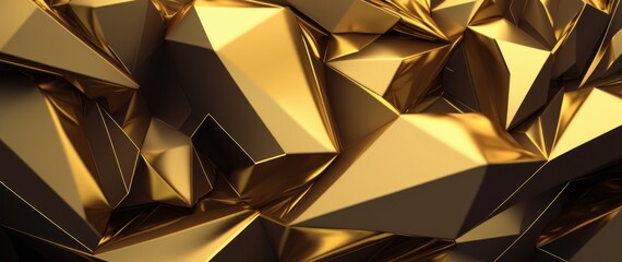 Stylish gold background with abstract shape. Sleek and modern design element often used in advertising, graphic design, and other creative projects. Generative AI