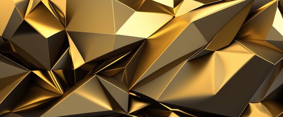 Stylish gold background with abstract shape. Sleek and modern design element often used in advertising, graphic design, and other creative projects. Generative AI