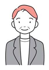 笑顔の中年男性　上半身