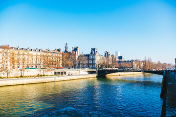 Panorama over the river Seine