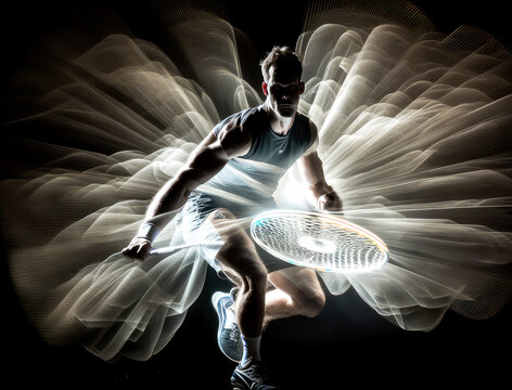 badminton sport photography, ai