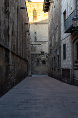 Obraz na płótnie Canvas Narrow street in Barcelona