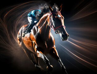 horse racing photography, ai
