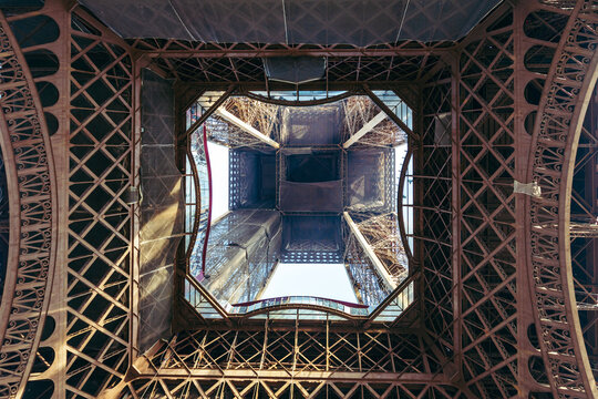 The Eiffel Tower from below