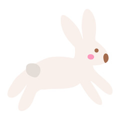 Hand drawn cute bunny, children print design rabbit, vector