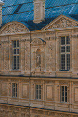 Façade of a building in Paris, France