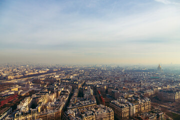 Aerial view of Paris from above
