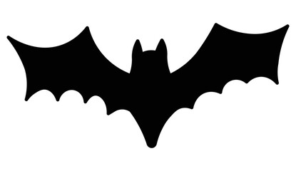 bat illustration as halloween illustration, creepy vector with transparent background, dark halloween illustration