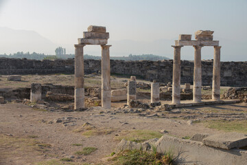 ruins of ancient city of Hierapolis in Turkey