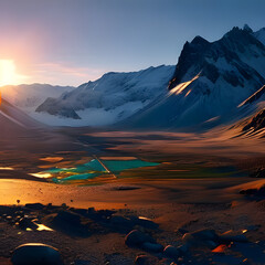 sunrise in the mountains