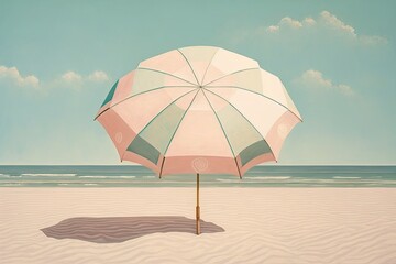 Obraz na płótnie Canvas umbrella on the beach