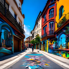 Fototapeta premium street in the old town