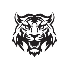 Fototapeta premium tiger head, tiger head tattoo, tiger head logo, tiger head mascot